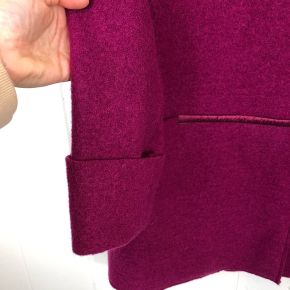 Vintage Kim Bernardin Paris Fuchsia Wool Coat Sz S - Picture 7 of 11